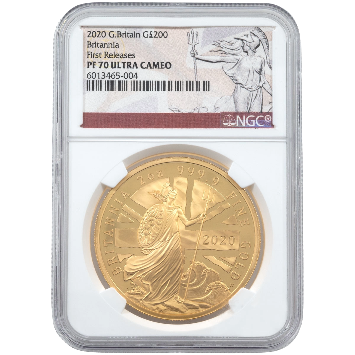 2020 Britannia £200 gold proof PF70 graded coin